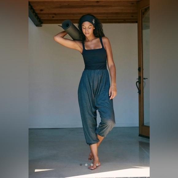 FP Movement by Free People Pants - Free people movement shiny happy one piece in black size small